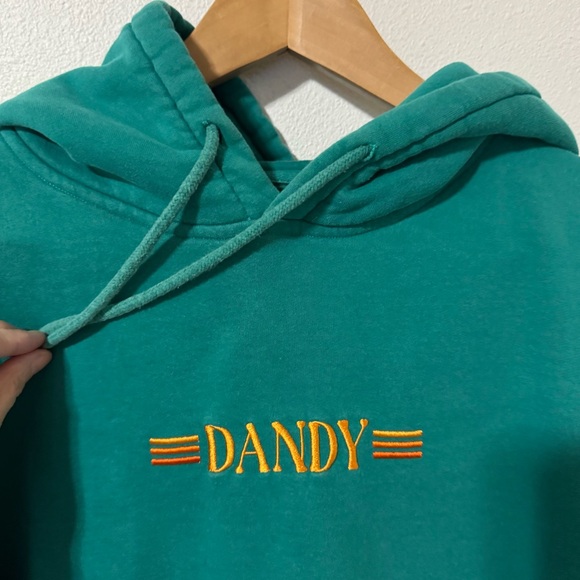 Dandy Worldwide Car Camping Embroidered Oversized Hoodie Green Gold Luxury-S - Picture 4 of 11